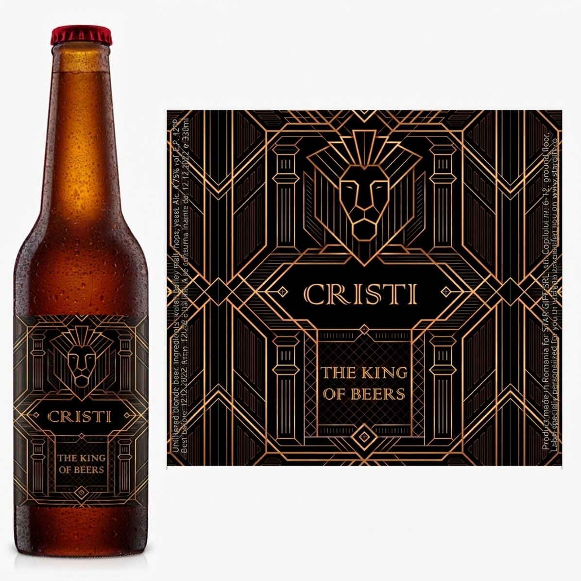 Personalised beer with text - The King of Beer