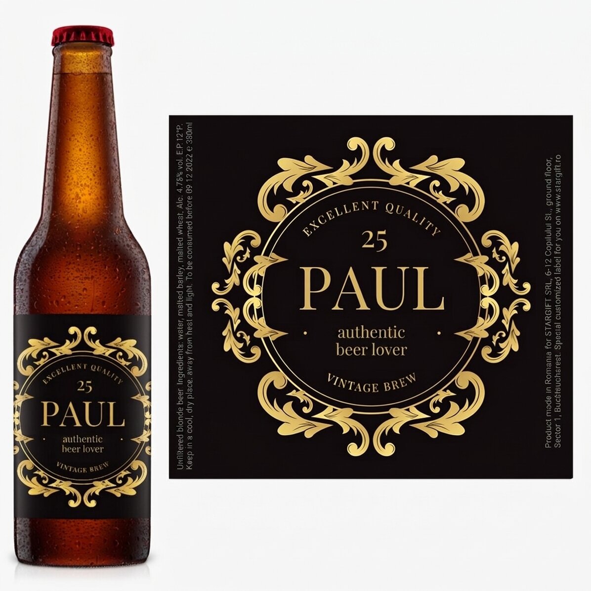 Personalised beer with text - Beer lover