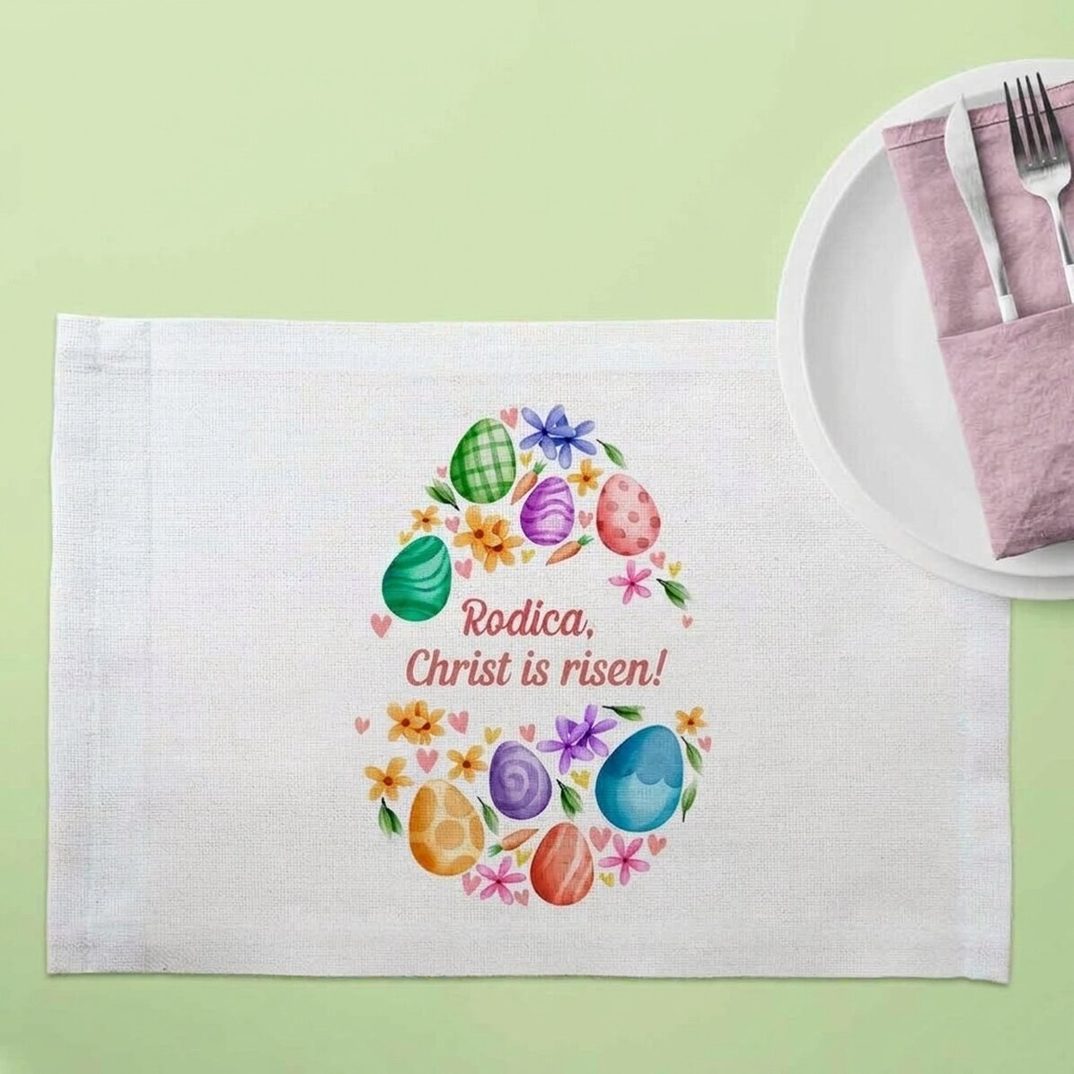 Personalised plate holder - Christ is risen!