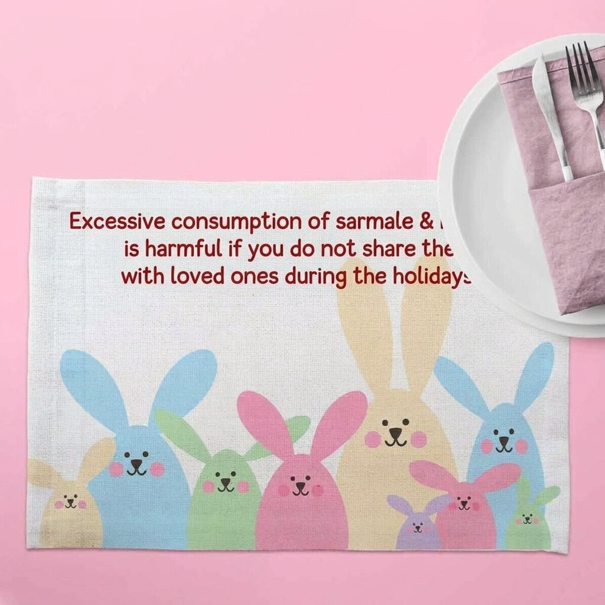 Personalised plate holder - Message
