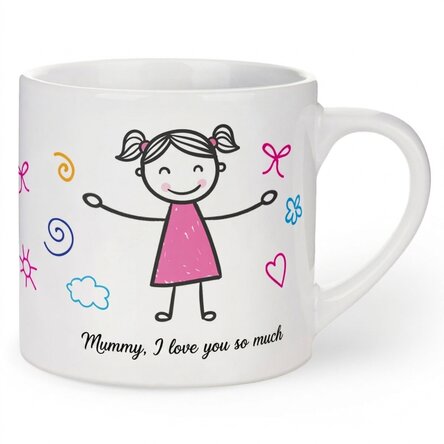 Personalised mug for children with text - Little girl