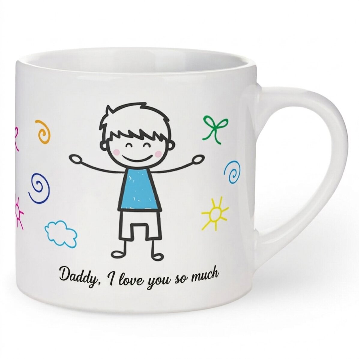 Personalised mug for children with text - Boy