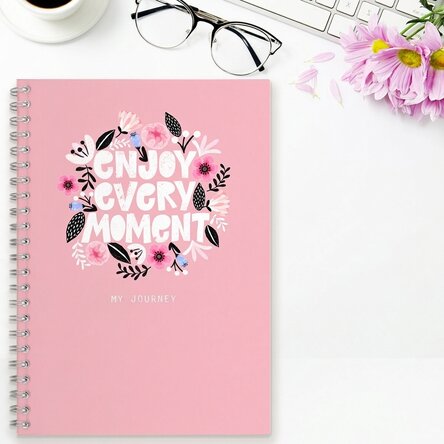 Personalised notebook with text - Enjoy every moment