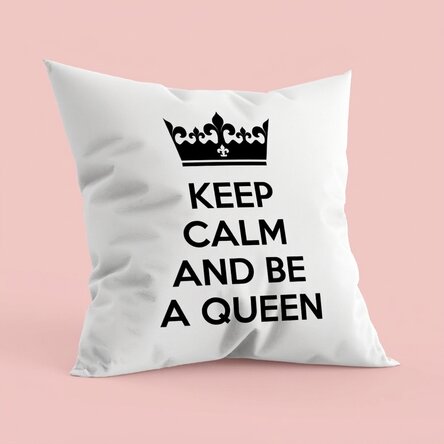 Personalised cushion with text - Keep Calm