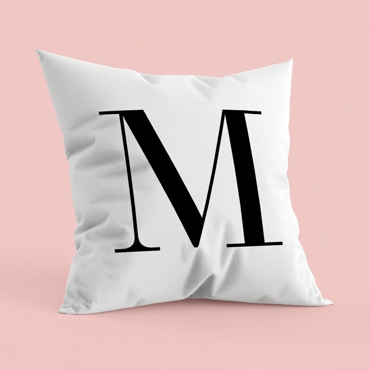 Personalised cushion with initial