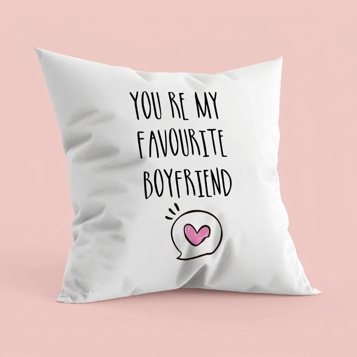 Personalised cushion with text - Favourite boyfriend