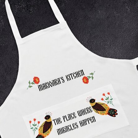Personalised apron with text - Kitchen wonders