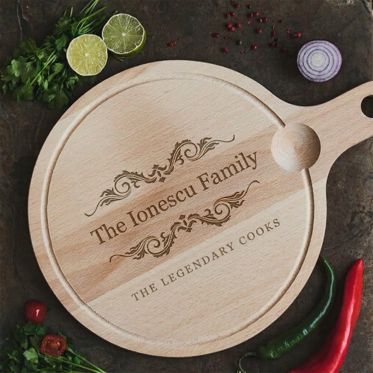 Round chopper with custom handle - Legendary chefs