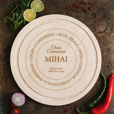 Customised round grater - Cheese connoisseur