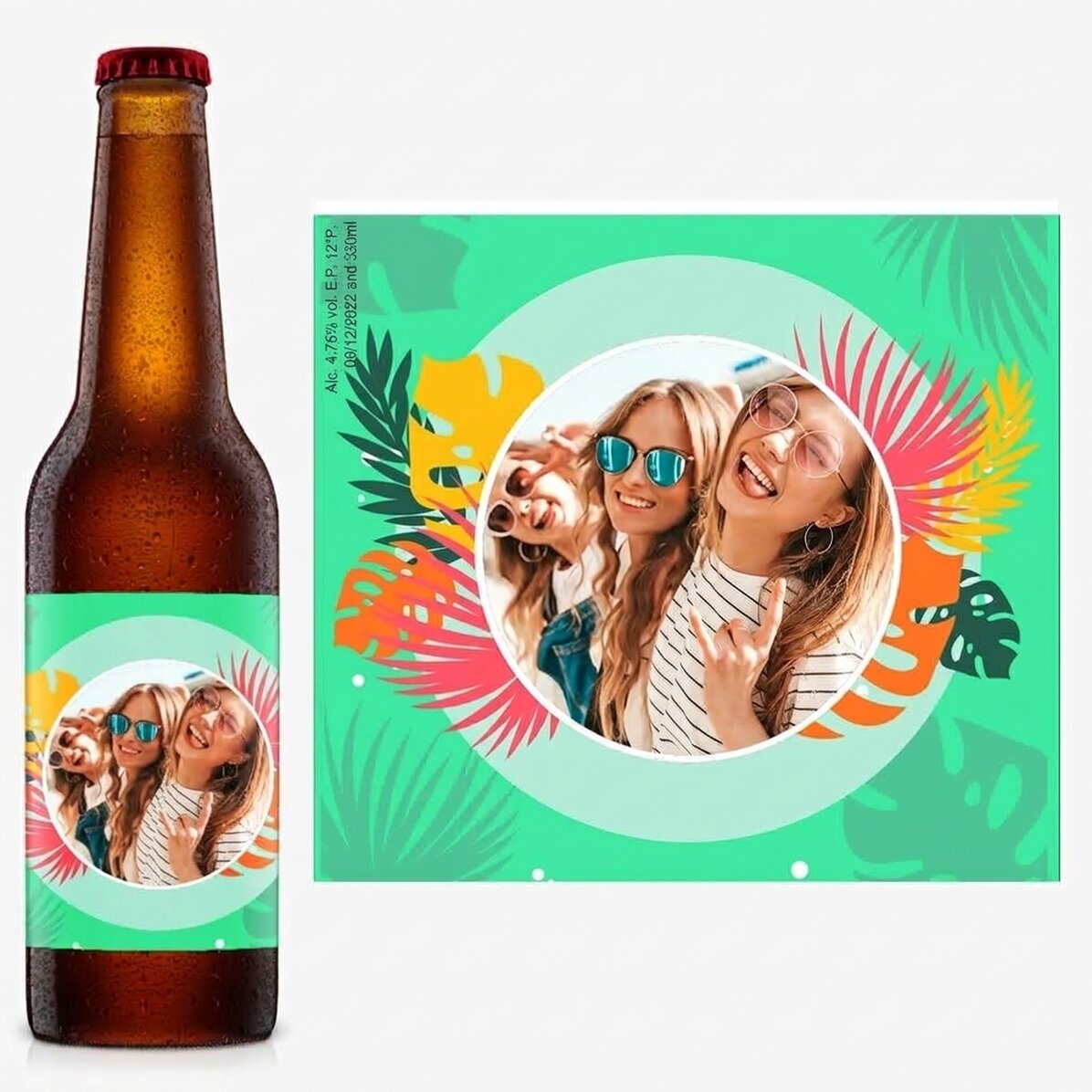 Personalised beer with photo - Colourful summer