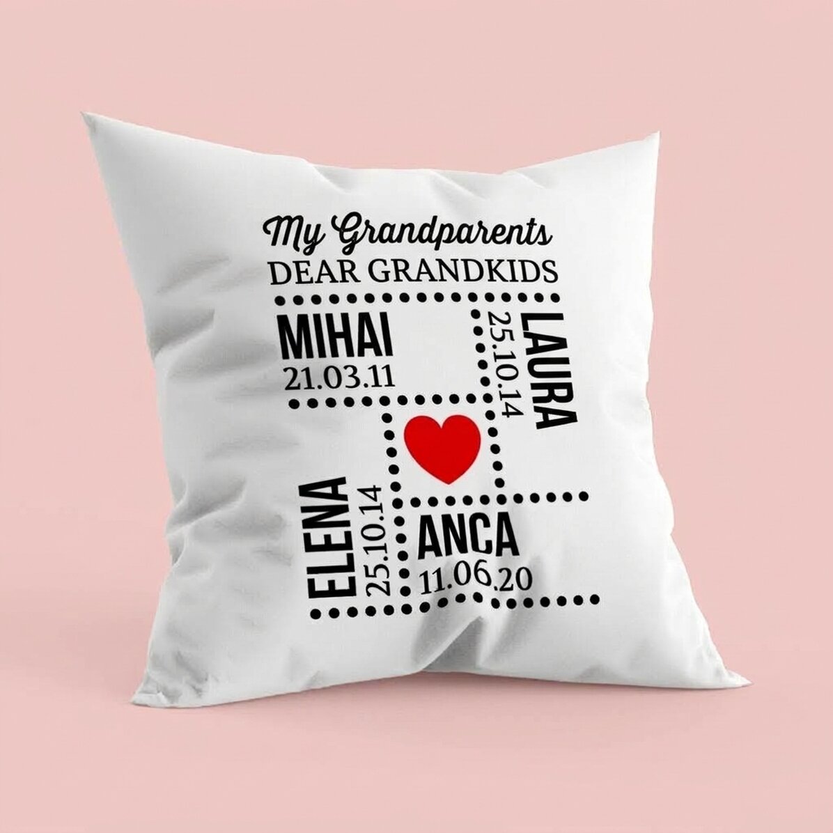 Personalised cushion with text - Grandchildren