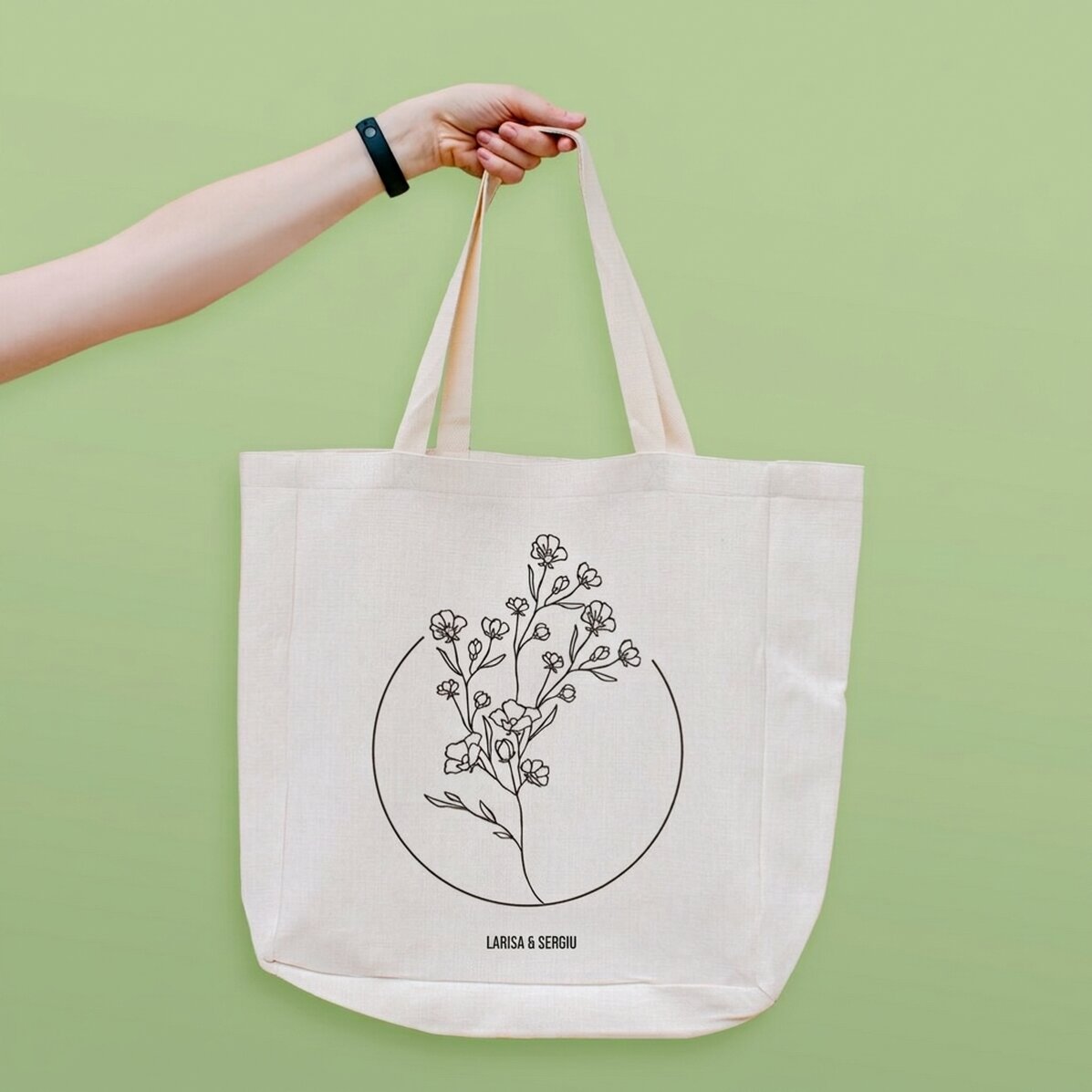 Beach bag personalised with text - Mystic model