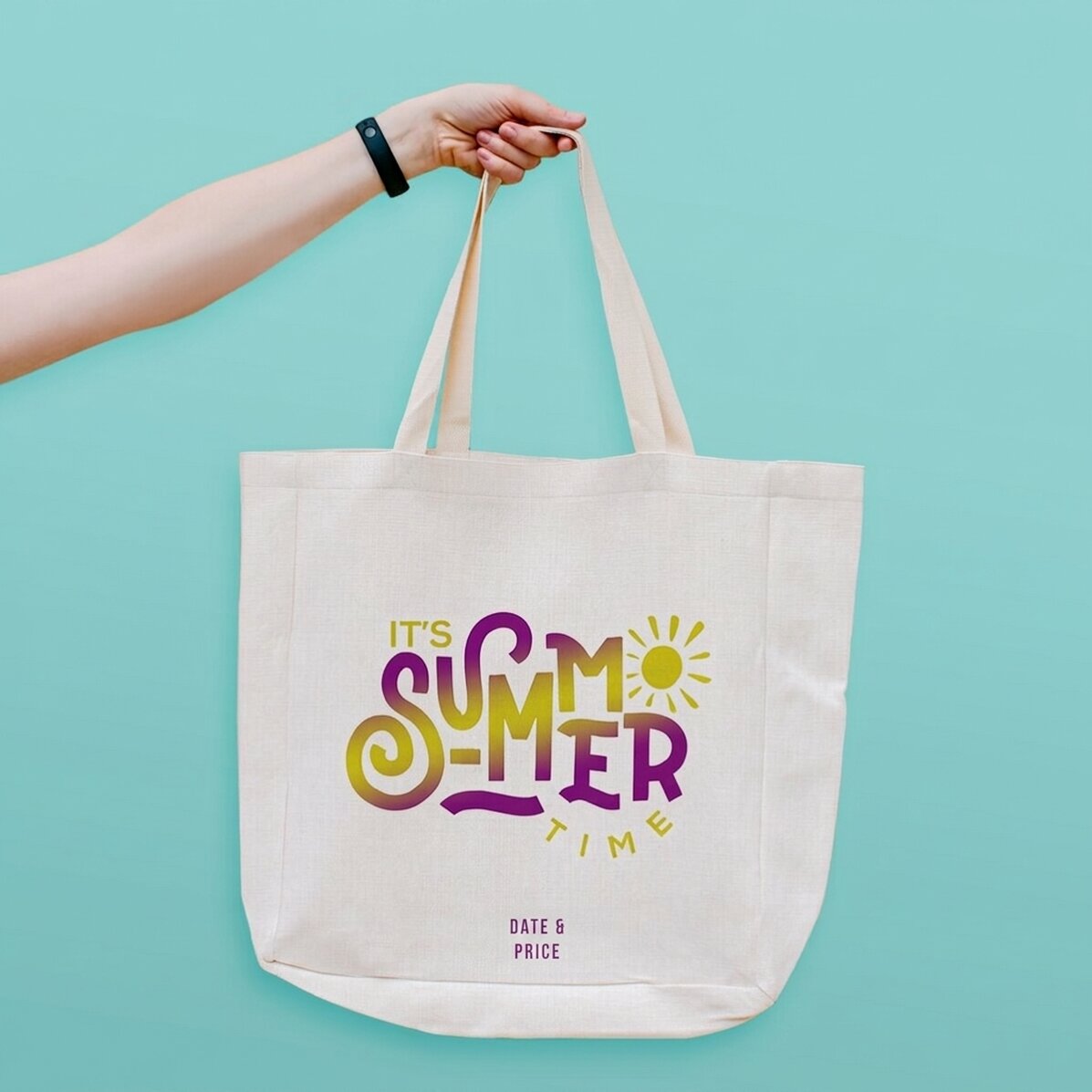 Personalised beach bag with text - It