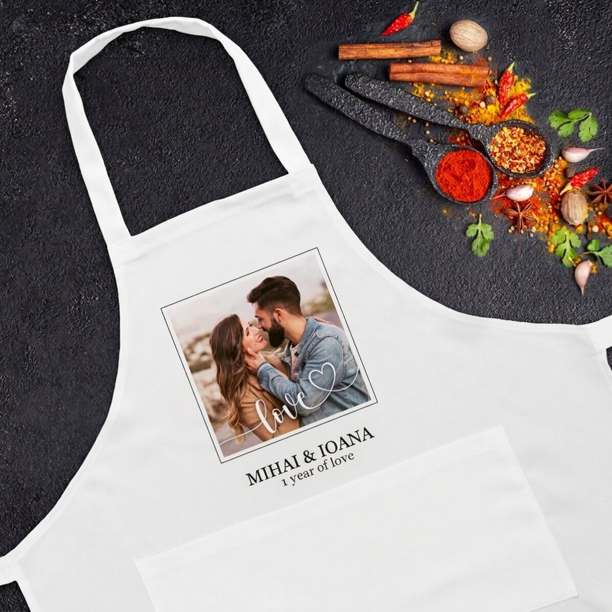Personalised sort with text and a photo - Love