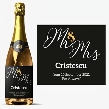 Personalised sparkling wine with text - Celebrating life