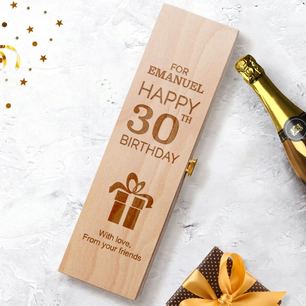 Personalised sparkling wine box - Happy Birthday Gift