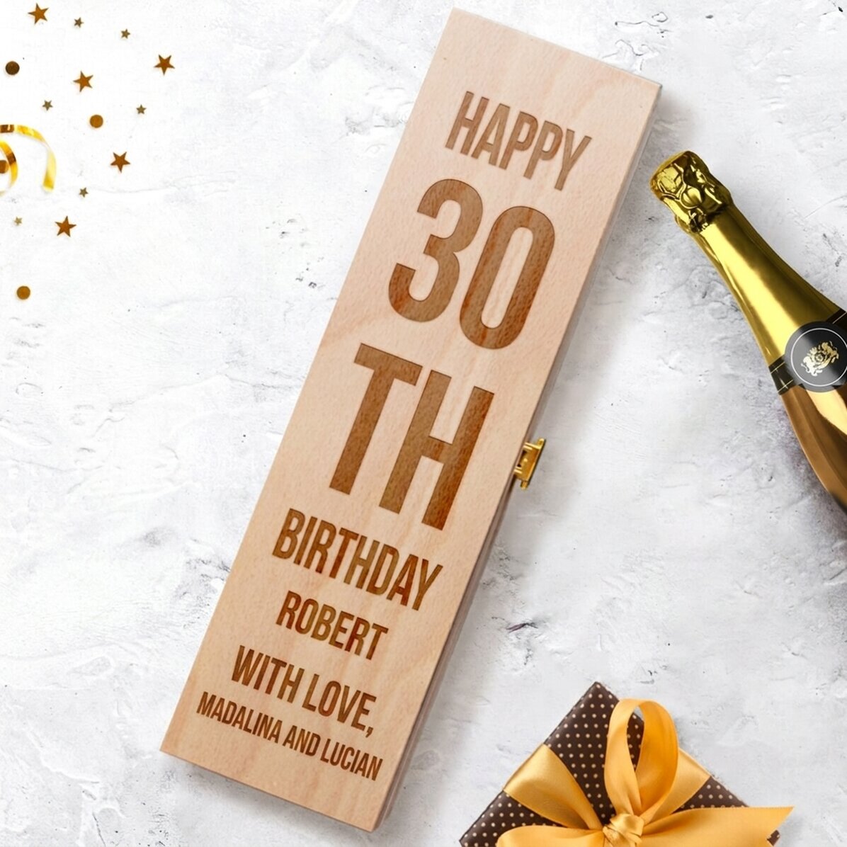 Personalised sparkling wine box - Happy birthday