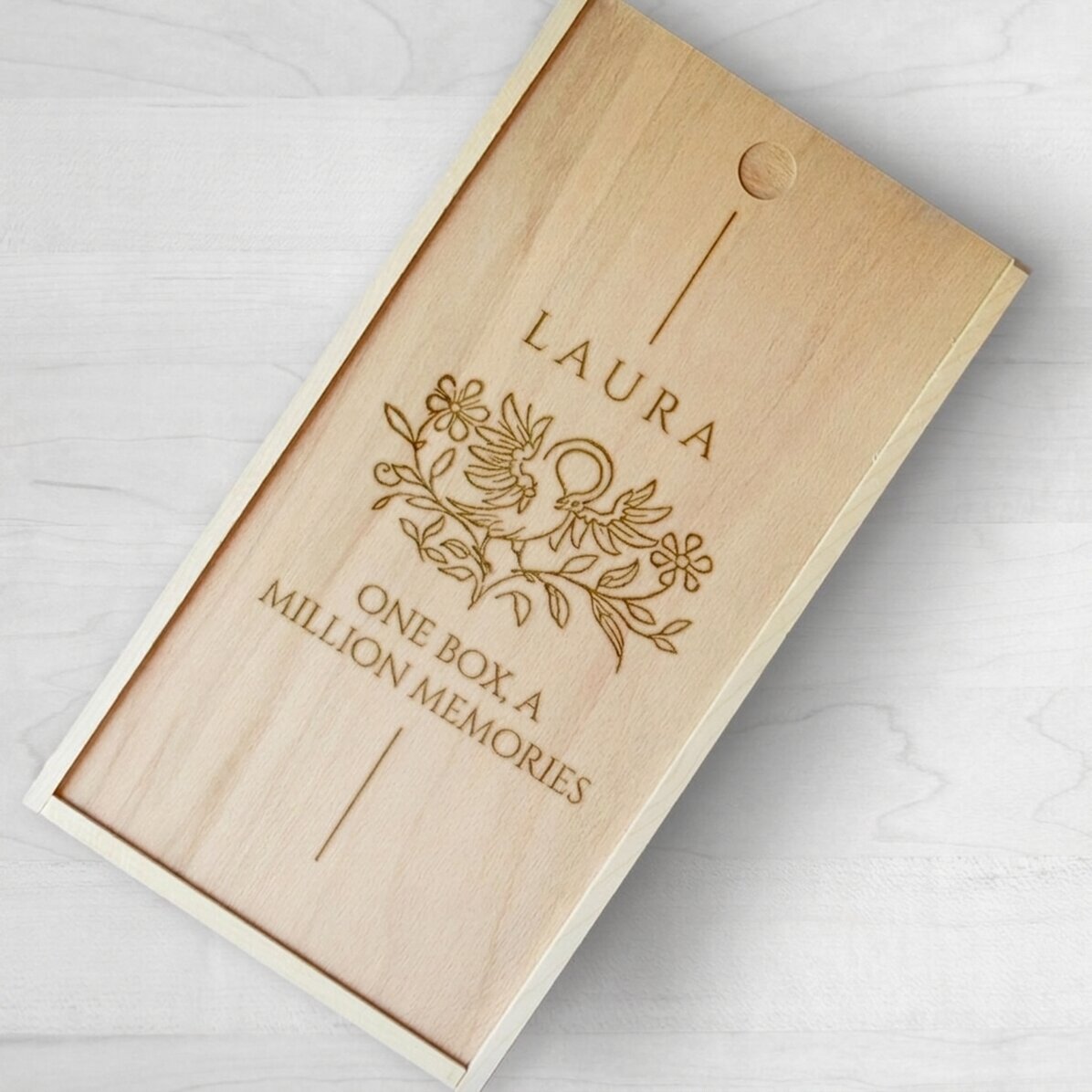 Personalised wooden gift box - Bird