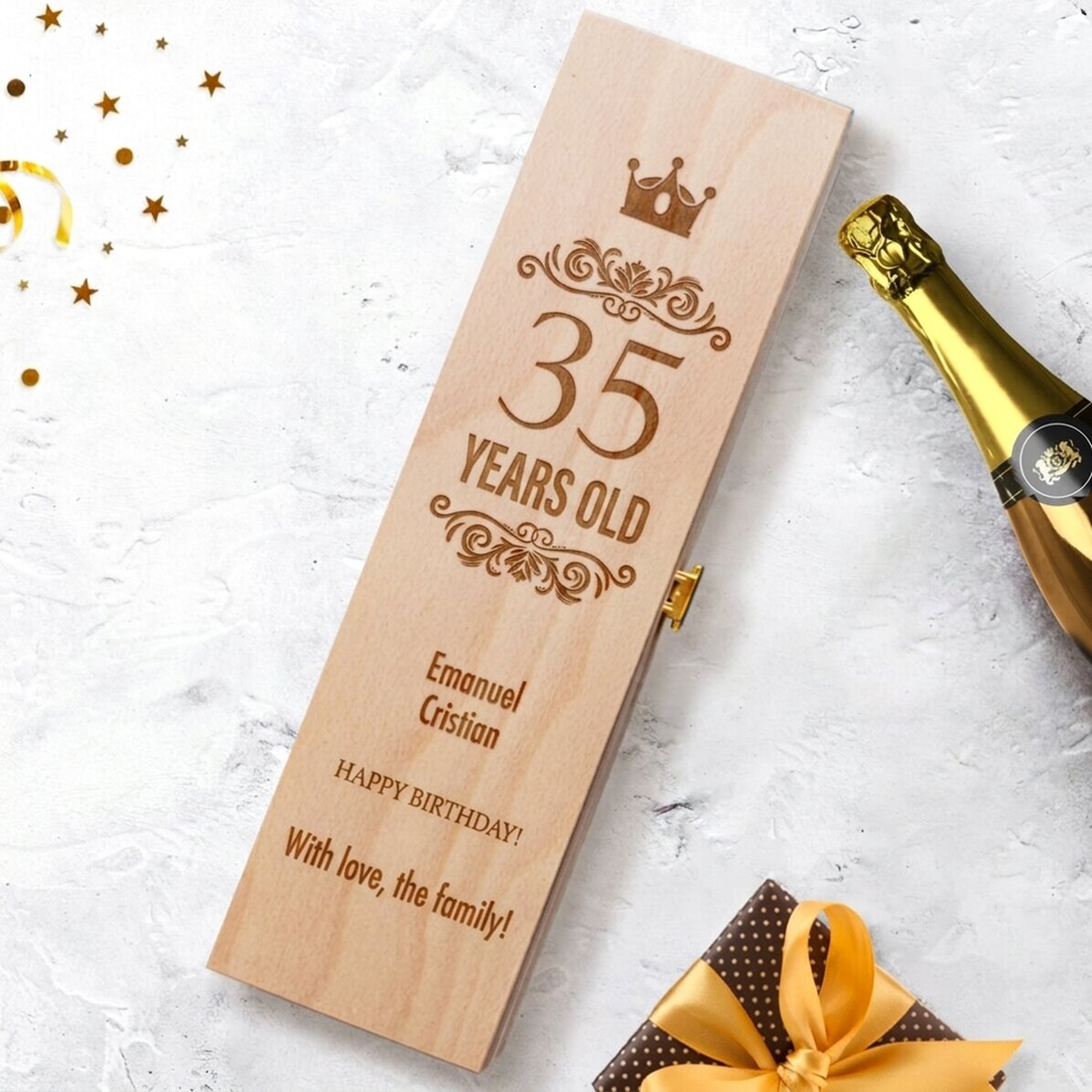Personalised sparkling wine box - Happy Birthday!