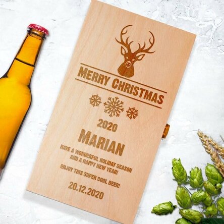 Personalised beer box for three bottles - Ren
