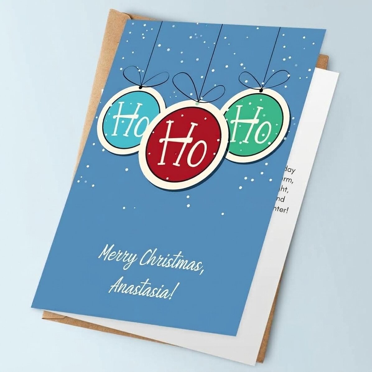 Personalised greeting card - Globe ho, ho, ho!