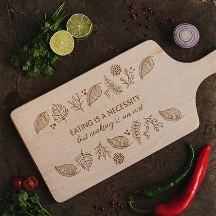 Personalised chopping board with text - Autumn flavours