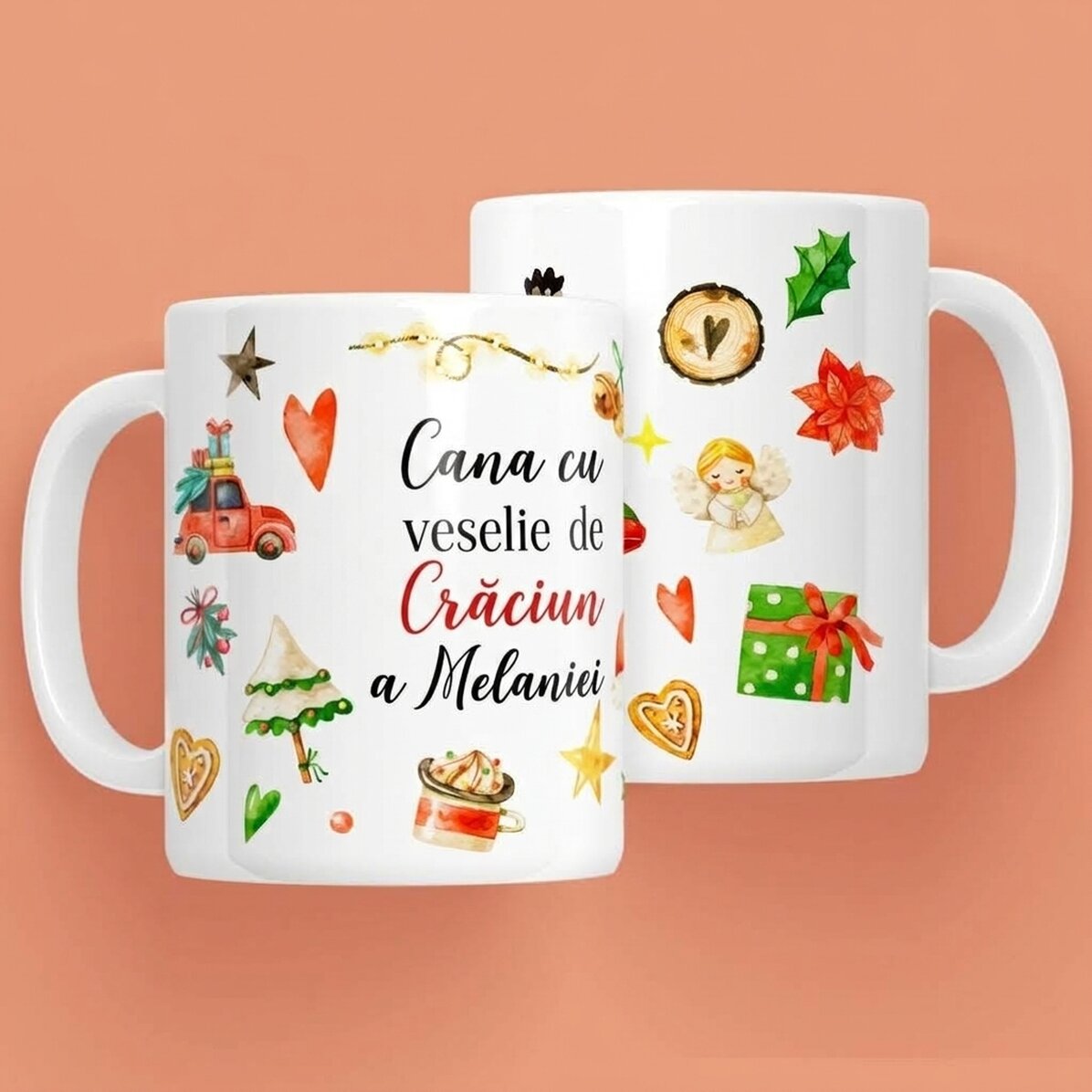 Personalised mug with your name - Christmas Cheer