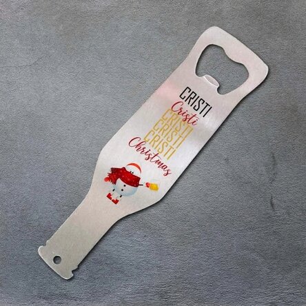 Personalised beer opener - Have a merry, jolly, holly Christmas