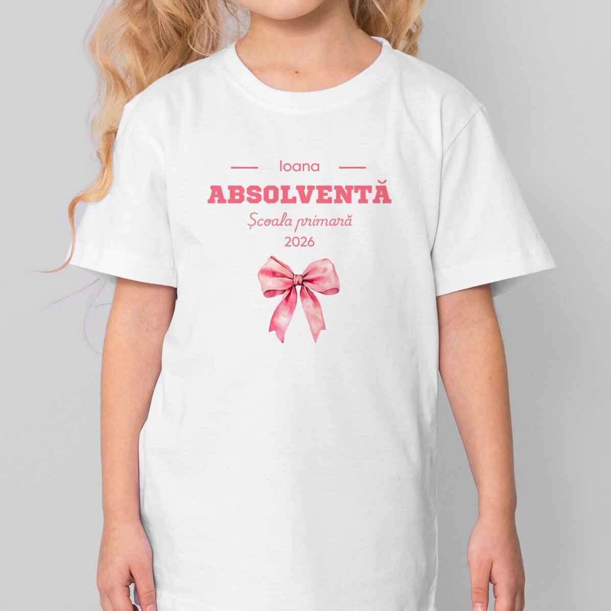 Personalised cotton T-shirt for children with message - Absolventa