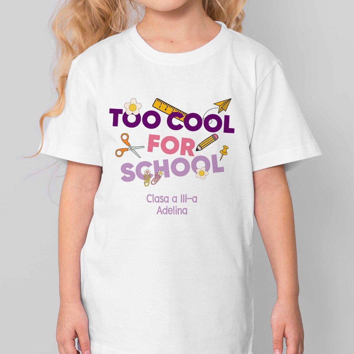 Tricou din bumbac pentru copii personalizat cu mesaj - Cool