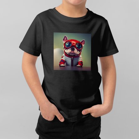 Tricou din bumbac pentru copii personalizat cu o poză pătrată