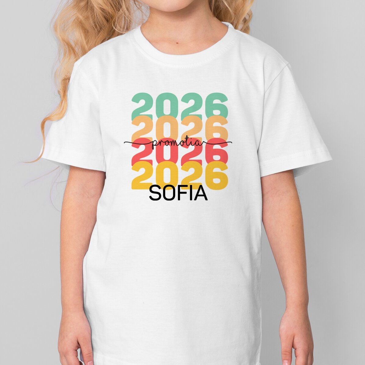 Customised cotton T-shirt for children with text - Graduation