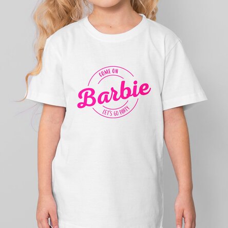 Tricou din bumbac pentru copii personalizat cu text - Barbie