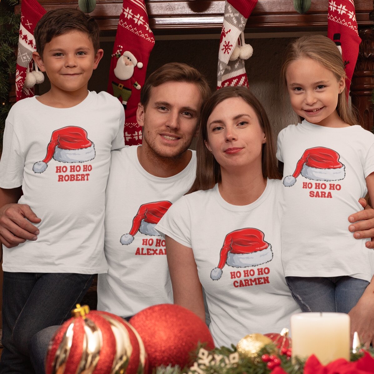 Tricou din bumbac pentru copii personalizat cu text - Crăciun