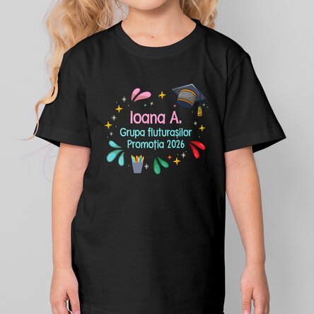 Customised cotton T-shirt for children with text - Colours