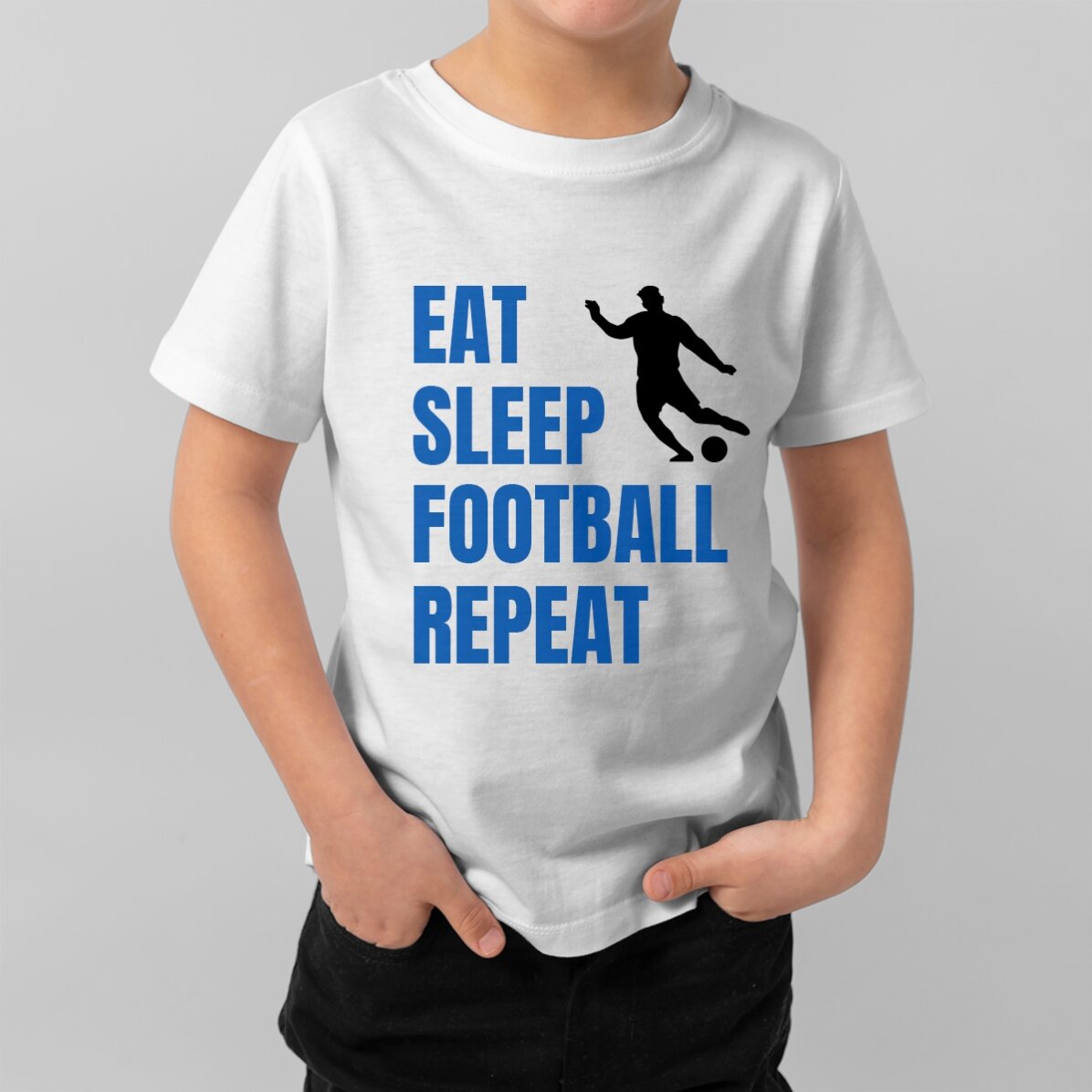 Customised cotton T-shirt for children with text - Repeat
