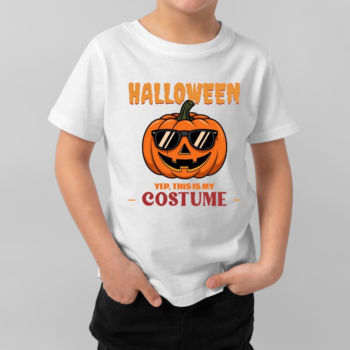 Tricou din bumbac pentru copii personalizat cu text - This is my costume