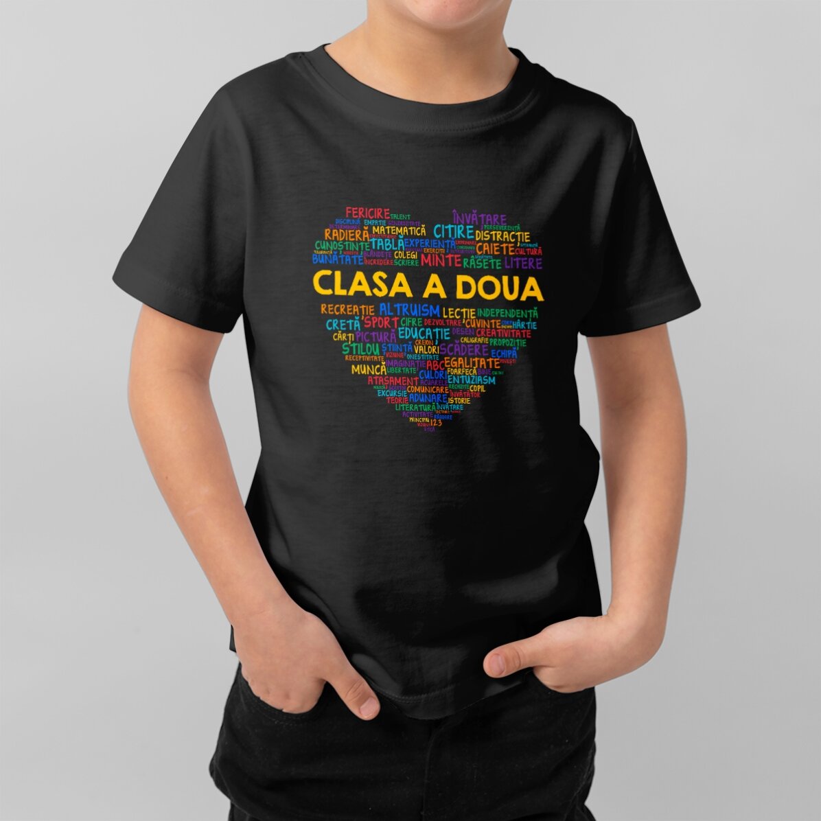 Customised cotton T-shirt for children with text - School T-shirt