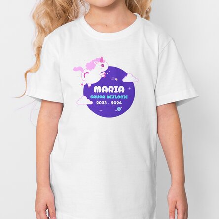 Tricou din bumbac pentru copii personalizat cu text - UNICORN