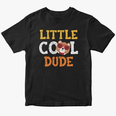 Tricou din bumbac pentru copii personalizat - Little cool dude