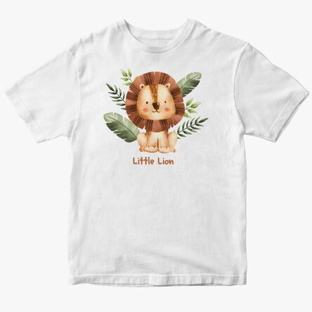 Tricou din bumbac pentru copii personalizat - Little Lion