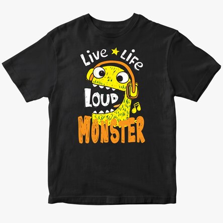 Tricou din bumbac pentru copii personalizat - Live life loud