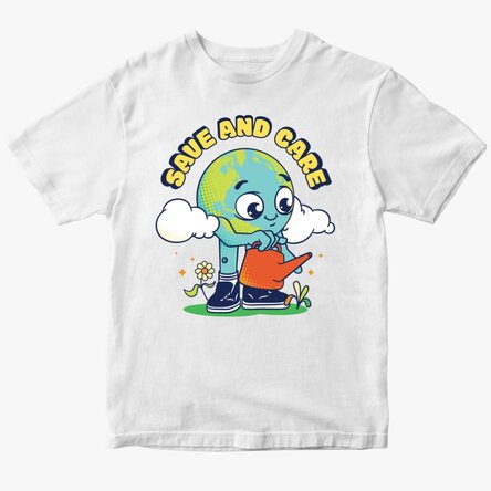 Tricou din bumbac pentru copii personalizat - Save and care