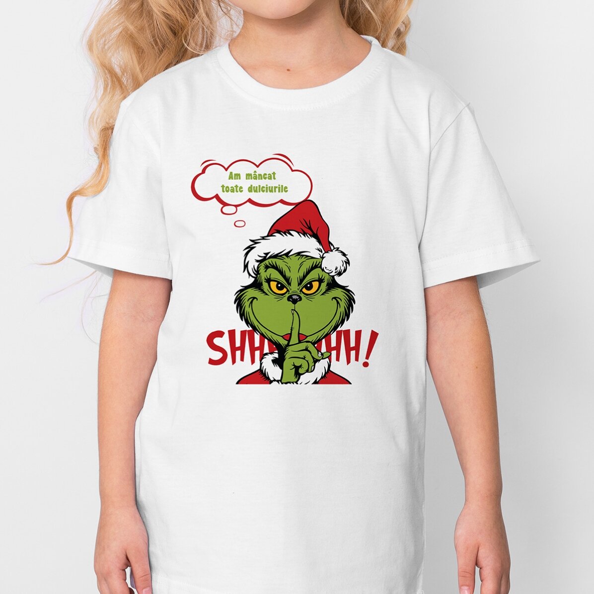 Tricou din bumbac pentru copii personalizat - Secretul lui Grinch