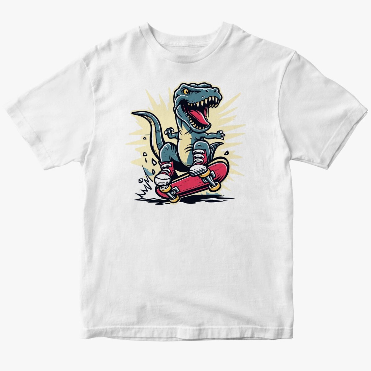 Tricou din bumbac pentru copii personalizat - T-rex 