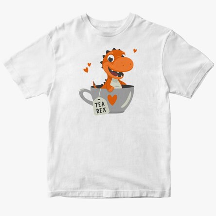 Tricou din bumbac pentru copii personalizat - Tea Rex  