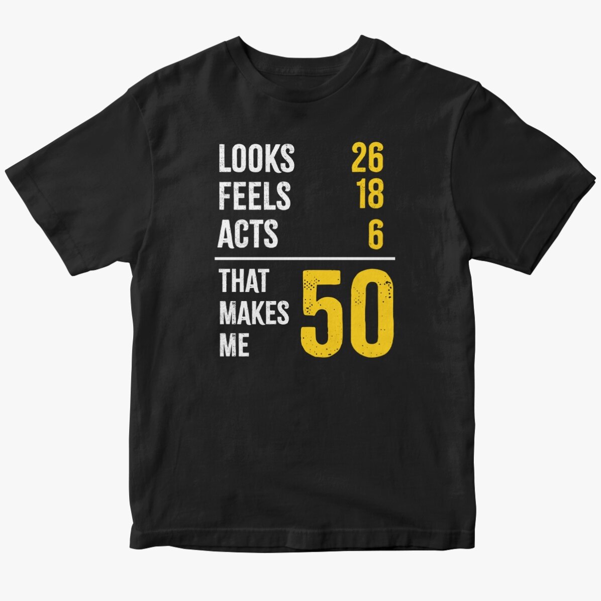 Customised cotton T-shirt with numbers - My real age