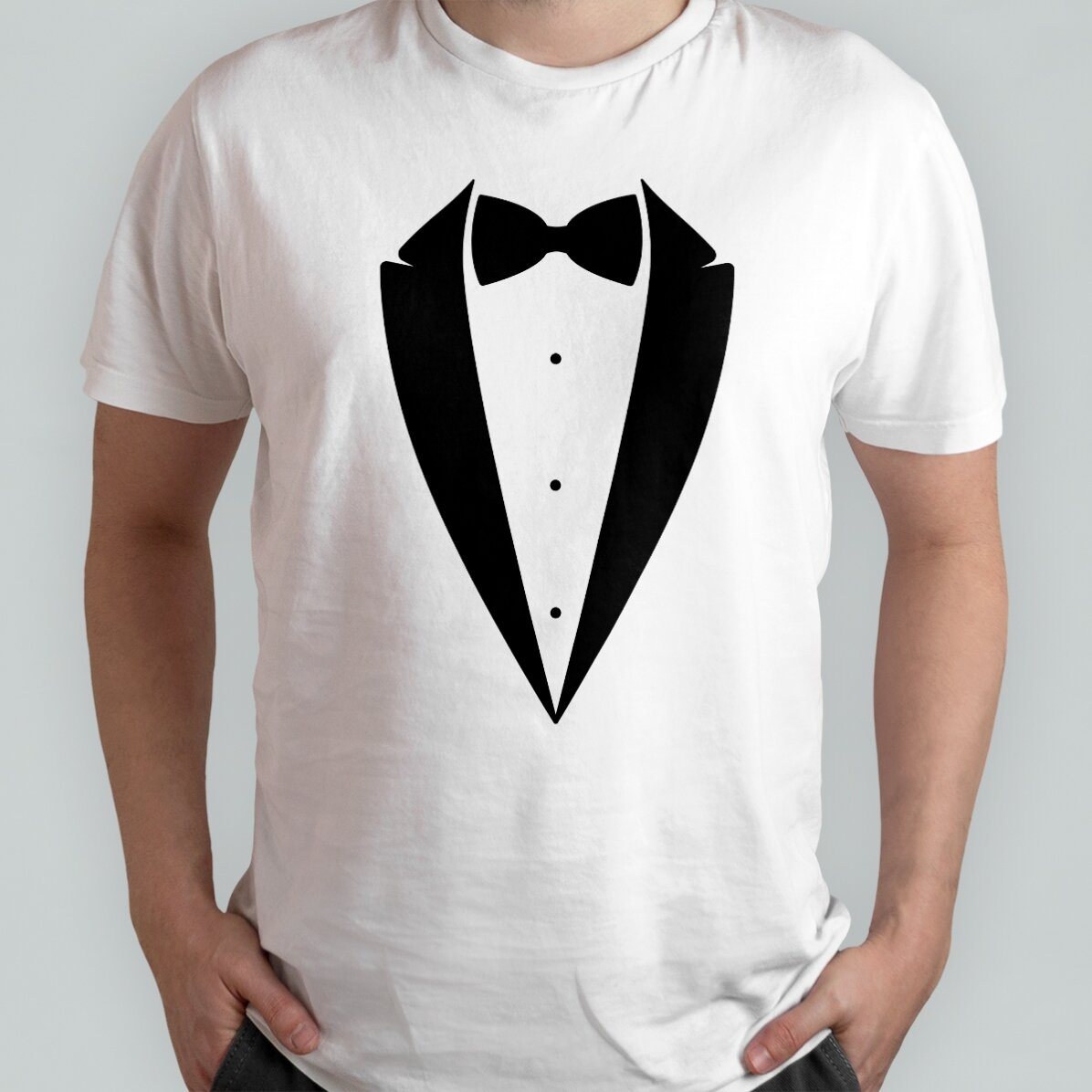 Tricou din bumbac personalizat cu frac pentru petrecerea burlacilor