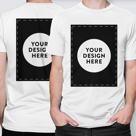 Tricou din bumbac personalizat cu grafica ta față-verso