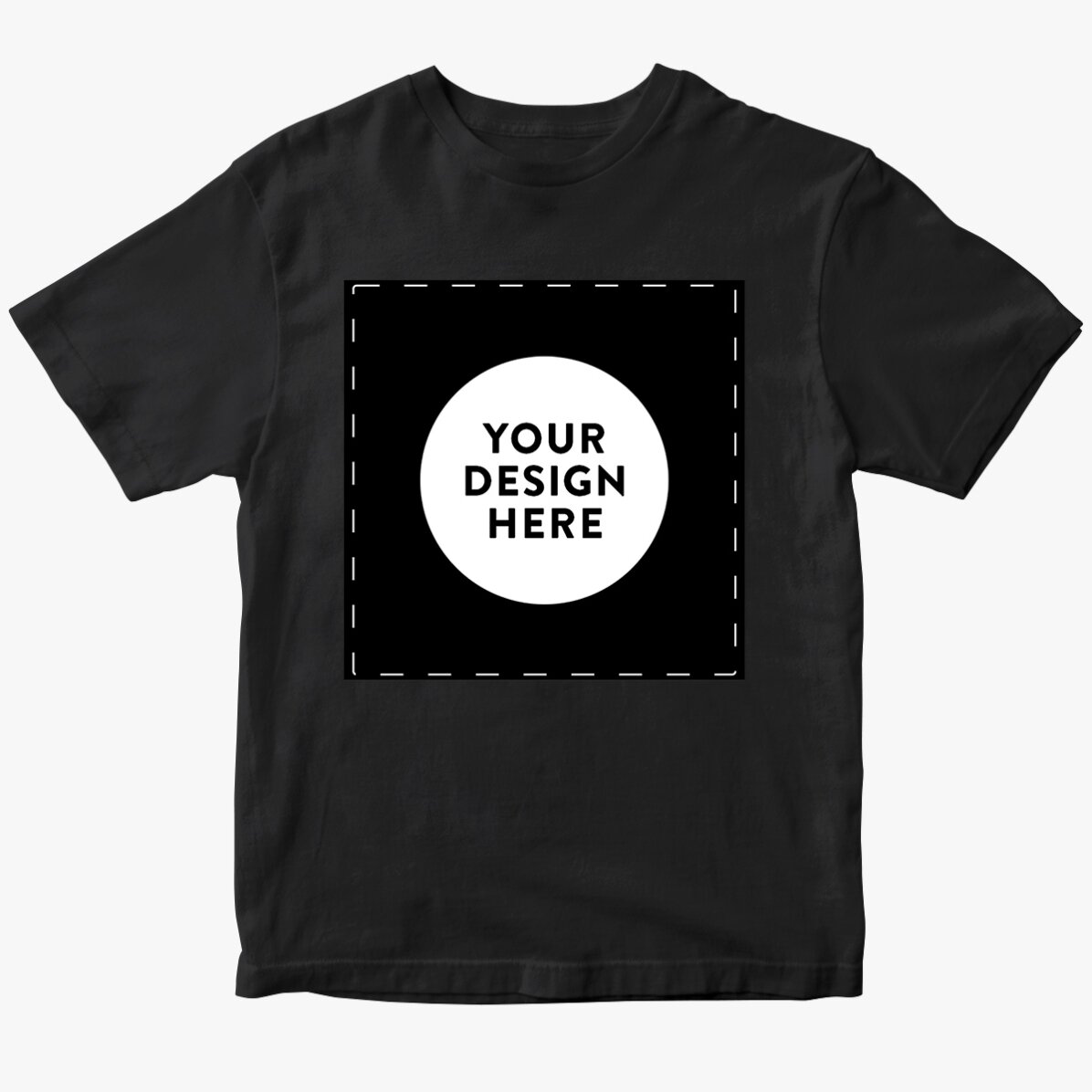 Custom cotton T-shirt with your square graphic